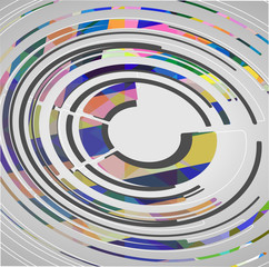 Abstract technology circles background