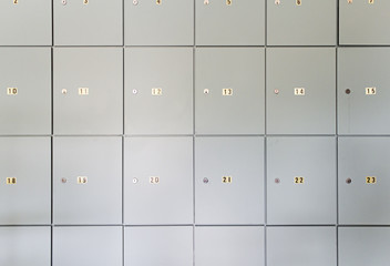Lockers numbered