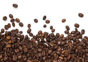 Naklejka premium Coffee beans fresh roasted