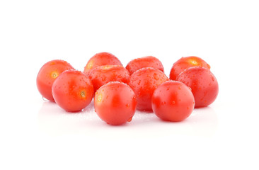 Cherry tomato on white background