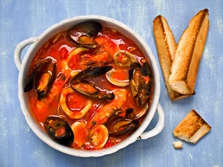 Wall murals Sea Food rustic italian seafood soup