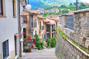 Panoramic view of Brienza. Basilicata. Italy.