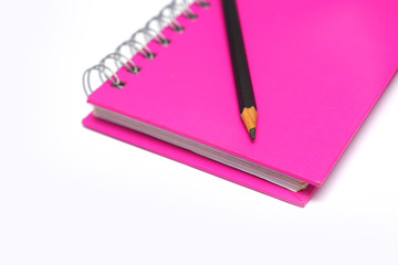 Pencil on blank page of note book