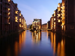 Naklejka premium Wasserschloss Hamburg Speicherstadt