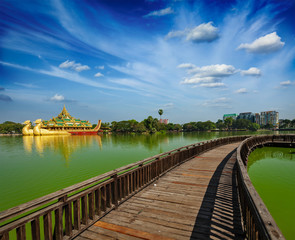 Kandawgyi Lake, Yangon, Burma Myanmar
