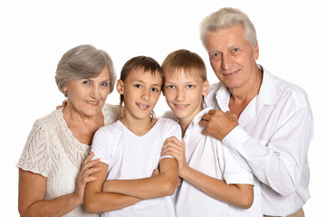 Grandsons with grandparents