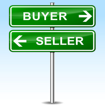 Buyer And Seller Green Sign