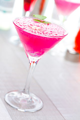 Cocktail with caviar and whisky
