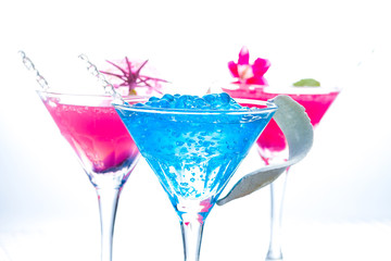 Cocktail with caviar and whisky