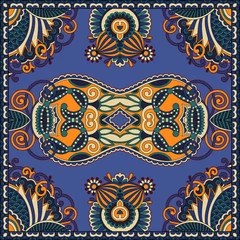 Foto op Canvas Traditional ornamental floral paisley bandanna. You can use this © Kara-Kotsya