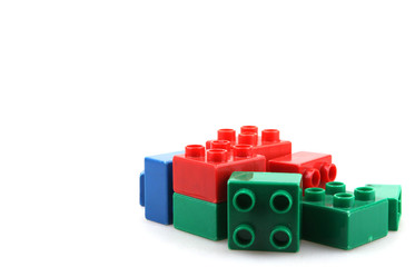 Obraz premium Building Blocks Isolated On White