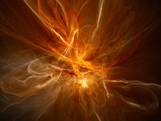 Orange glowing plasma flame