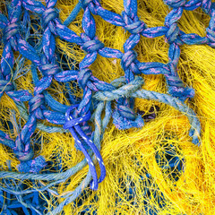 Abstract background with a pile of fishing nets