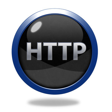 http circular icon on white background