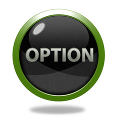option circular icon on white background
