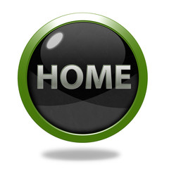 home circular icon on white background