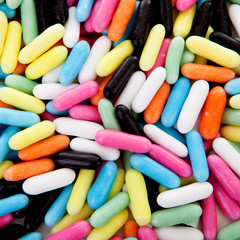 background of colorful laces