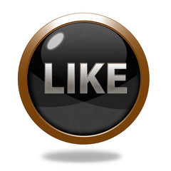 like circular icon on white background