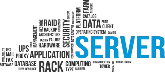 Fototapeta premium word cloud - server