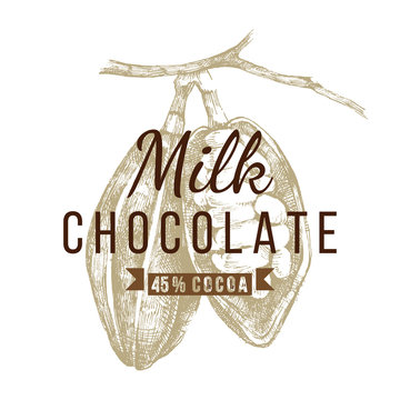 milk chocolate logo template