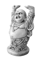 Statue d'un bouddha rieur ventru détourée