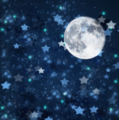 christmas stars and moon    background