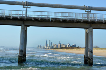 Fototapeta na wymiar Gold Coast Pier at the Spit -Queensland Australia