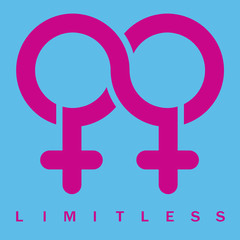 Double female Limitless symbol, vector