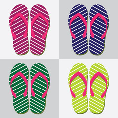 beach sandals. vector illustration