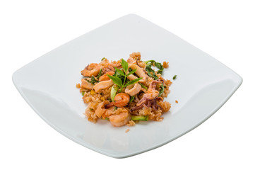 Rice with seafood