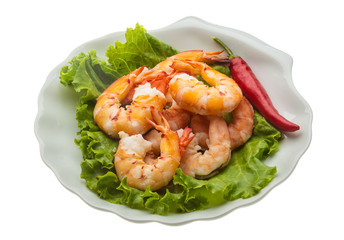 Unshelled king prawn