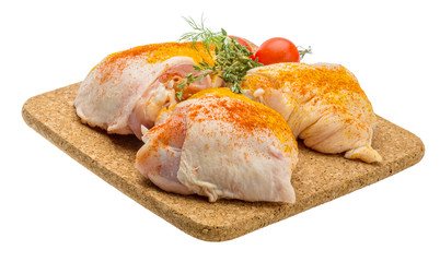 Raw chicken thigh