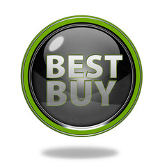 Best buy circular icon on white background