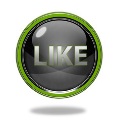 like circular icon on white background