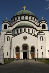 Fototapeta na wymiar Temple of St. Sava ,located in Belgrade,capitol of Serbia