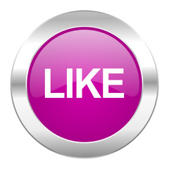 like violet circle chrome web icon isolated