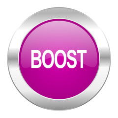 boost violet circle chrome web icon isolated