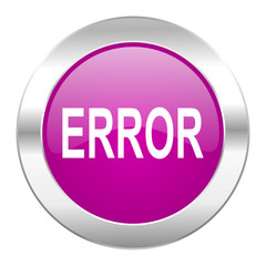 error violet circle chrome web icon isolated