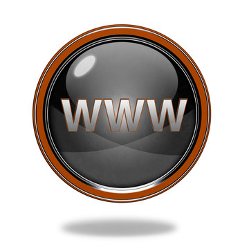 www circular icon on white background