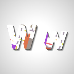 Colorful letter alphabet