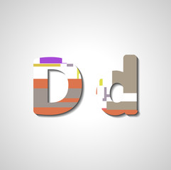 Colorful letter alphabet