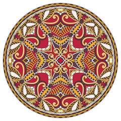 decorative design of circle dish template, round geometric patte