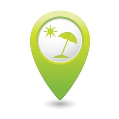 Beach icon on map pointer