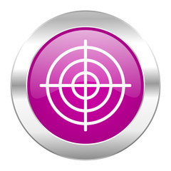 target violet circle chrome web icon isolated