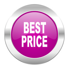 best price violet circle chrome web icon isolated