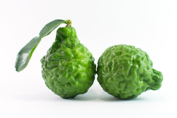 Bergamot on white background