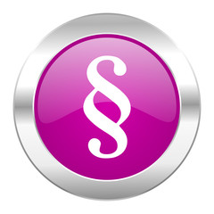 paragraph violet circle chrome web icon isolated