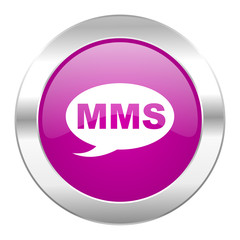 mms violet circle chrome web icon isolated