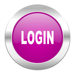 login violet circle chrome web icon isolated