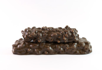 chocolate on white background